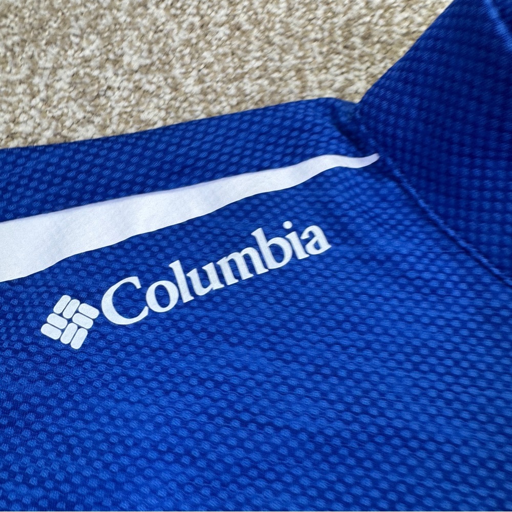 Columbia Golf Vibrant Blue 1/4 Zip Training T Shirt men’s size large - Picture 3 of 14